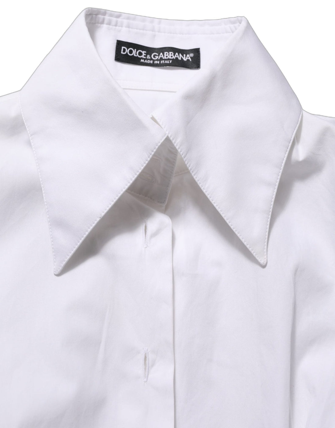 Dolce & Gabbana White Collared Long Sleeves Dress Shirt Top - RIMODA