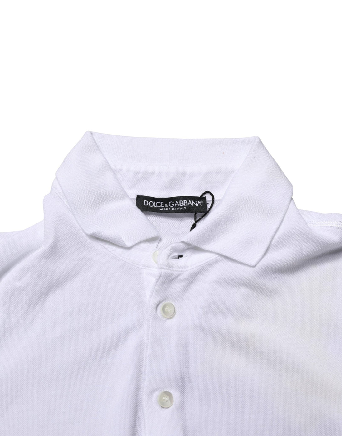 Dolce & Gabbana White Collared Short Sleeves Men Polo T-shirt - RIMODA