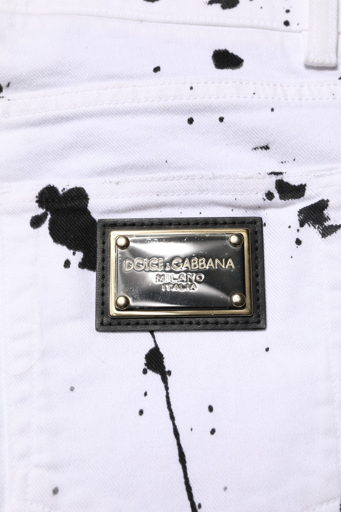 Dolce & Gabbana White ColorSplash Skinny Denim Jeans - RIMODA