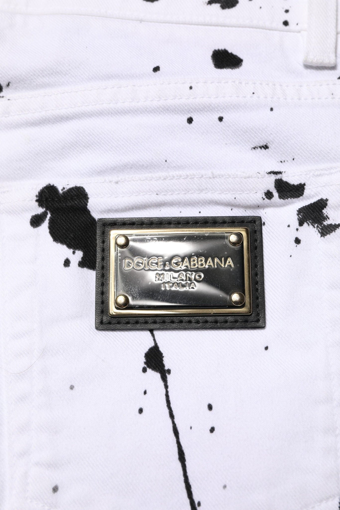 Dolce & Gabbana White ColorSplash Skinny Denim Jeans - RIMODA