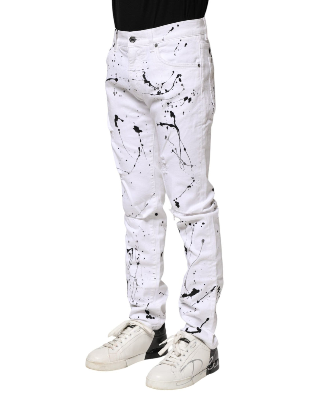 Dolce & Gabbana White ColorSplash Skinny Denim Jeans - RIMODA