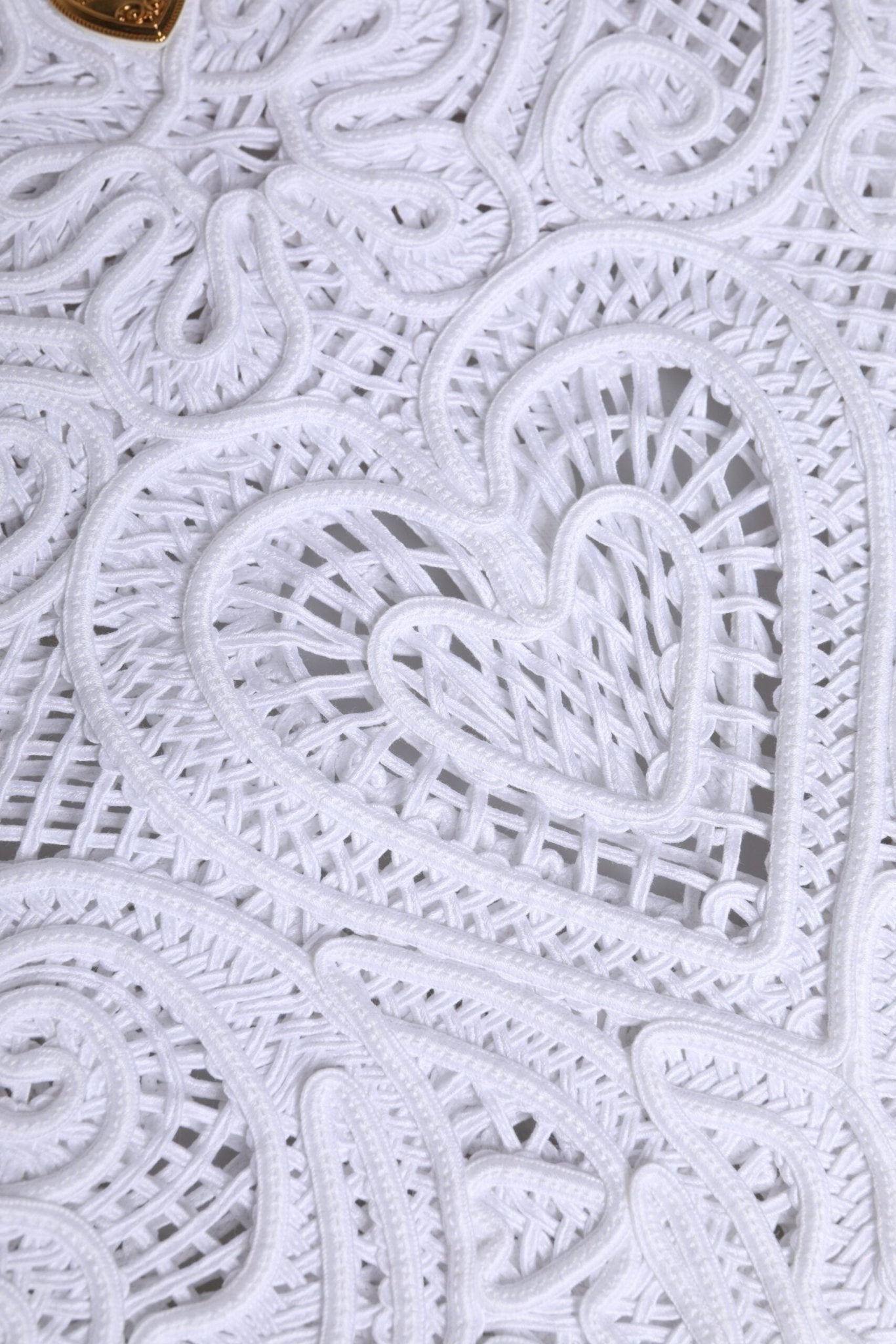 Dolce & Gabbana White Cordonetto Lace Beatrice Tote Shopping Bag - RIMODA