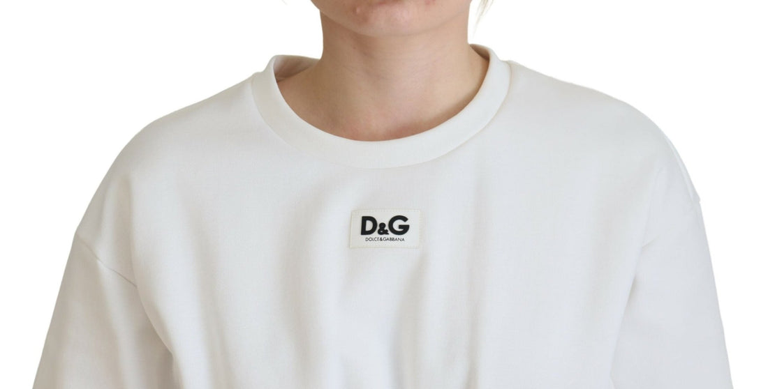 Dolce & Gabbana White Corset Stretch Cotton Top T-shirt - RIMODA