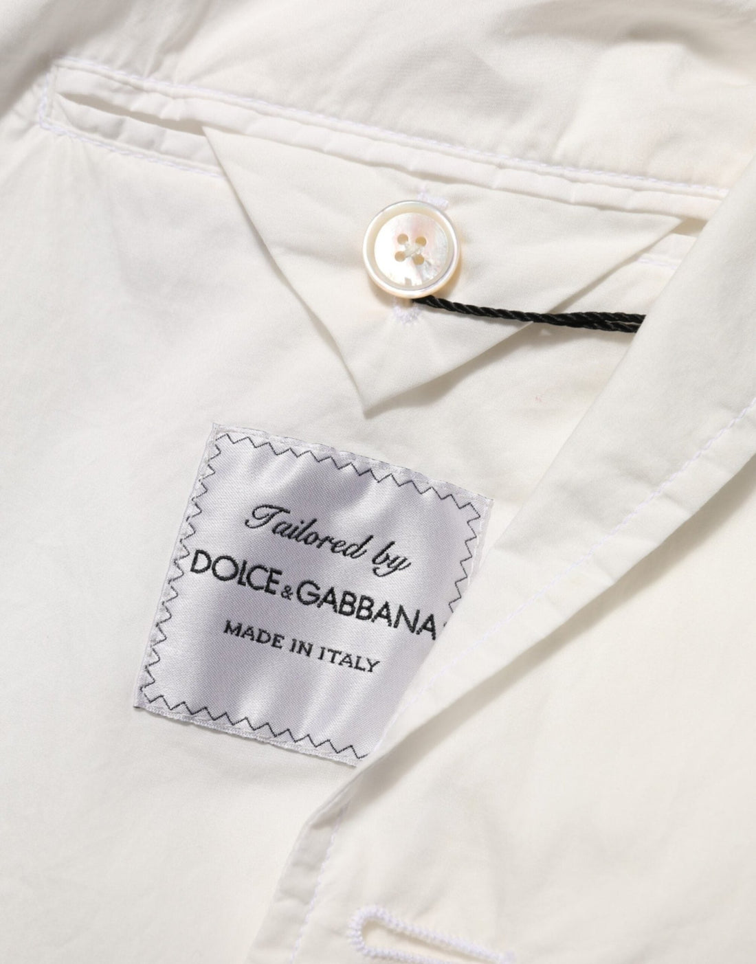 Dolce & Gabbana White Cotton 1 Button Men Suit Blazer - RIMODA