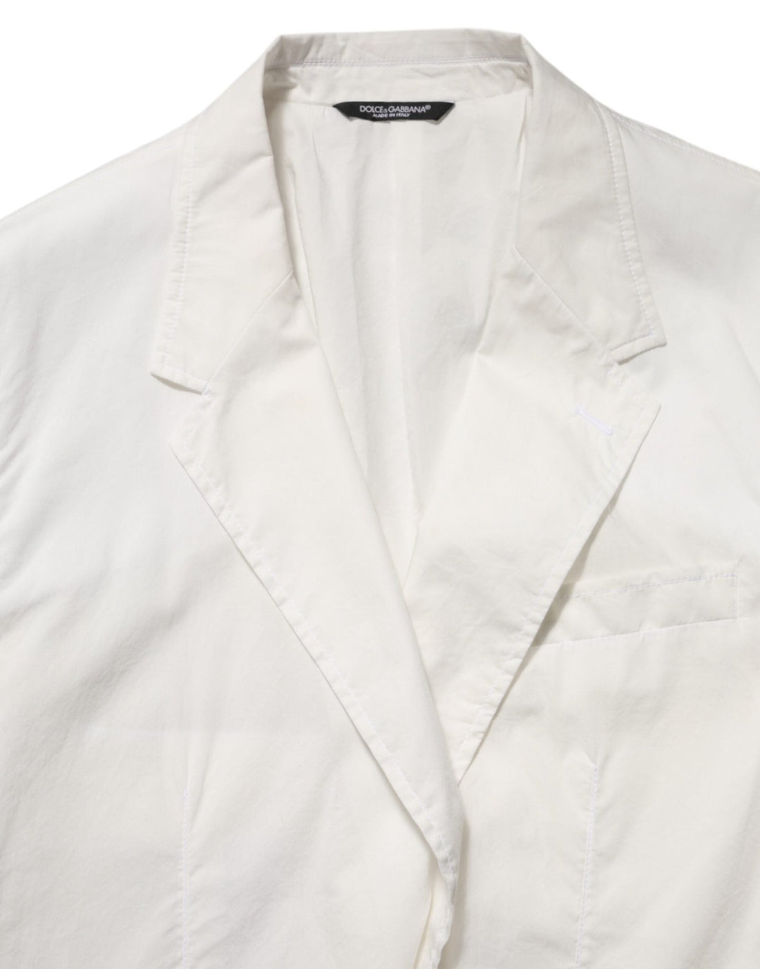 Dolce & Gabbana White Cotton 1 Button Men Suit Blazer - RIMODA