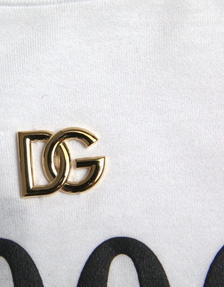 Dolce & Gabbana White Cotton 2000 Fashion Print Logo T-shirt - RIMODA