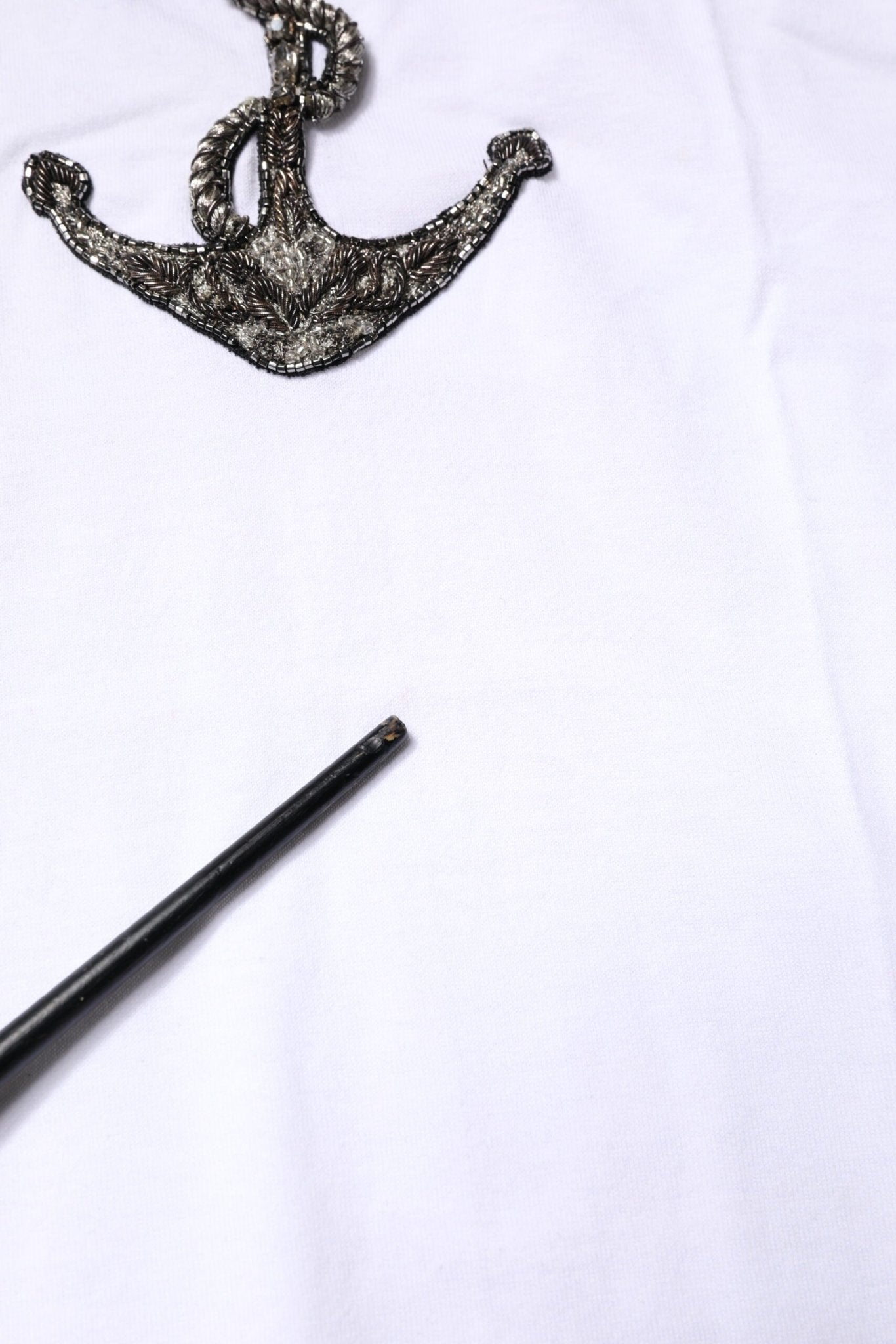Dolce & Gabbana White Cotton Anchor Chain Embroidery Tank Top - RIMODA