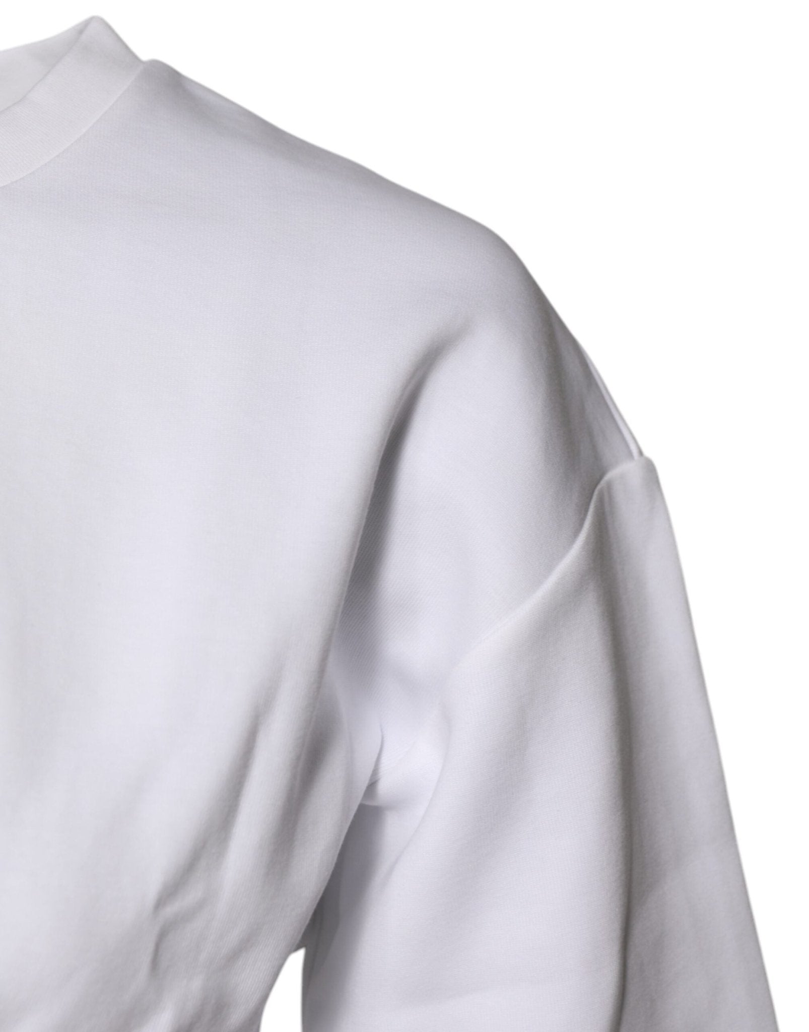 Dolce & Gabbana White Cotton Blend 3/4 Sleeves Blouse Top - RIMODA