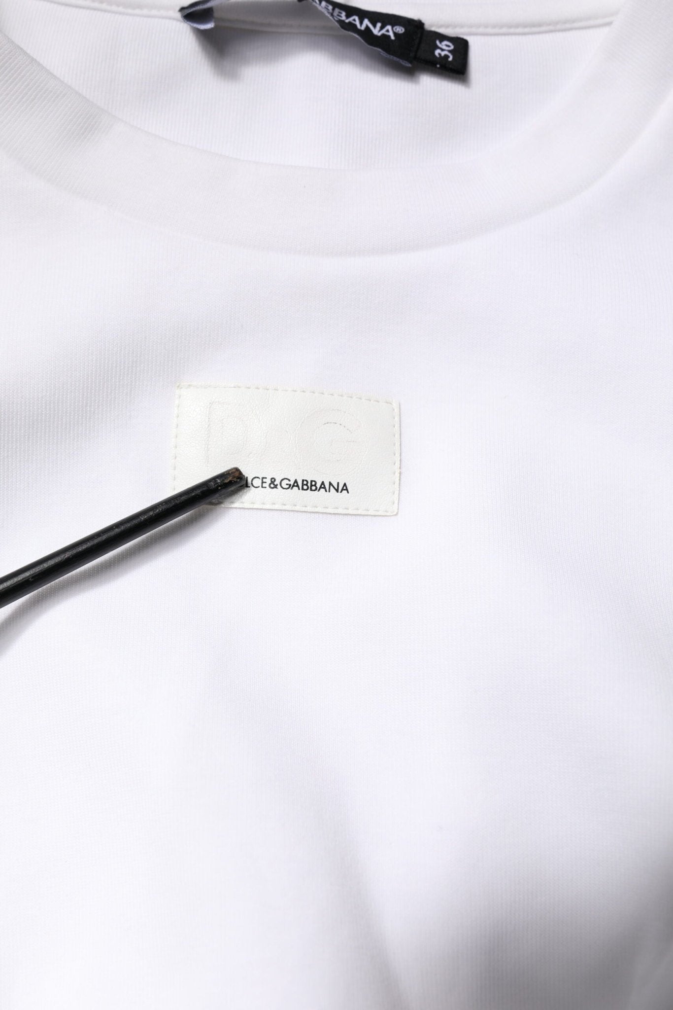 Dolce & Gabbana White Cotton Blend 3/4 Sleeves Blouse Top - RIMODA