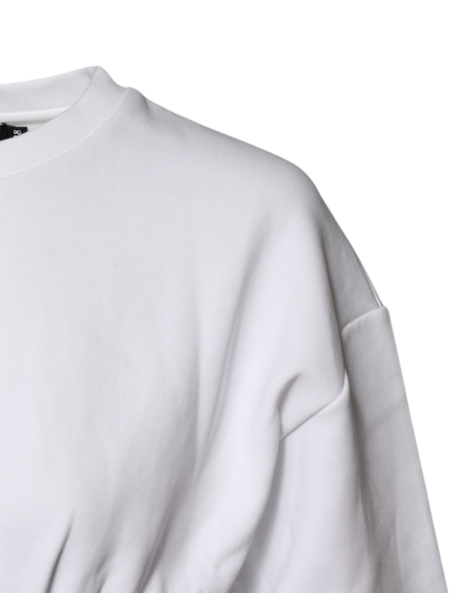 Dolce & Gabbana White Cotton Blend 3/4 Sleeves Blouse Top - RIMODA