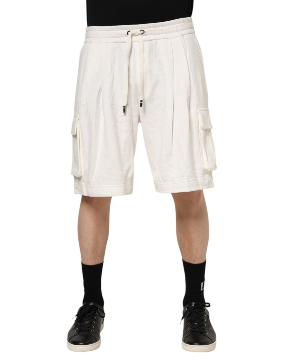 Dolce & Gabbana White Cotton Cargo Bermuda Sweatshorts Shorts - RIMODA