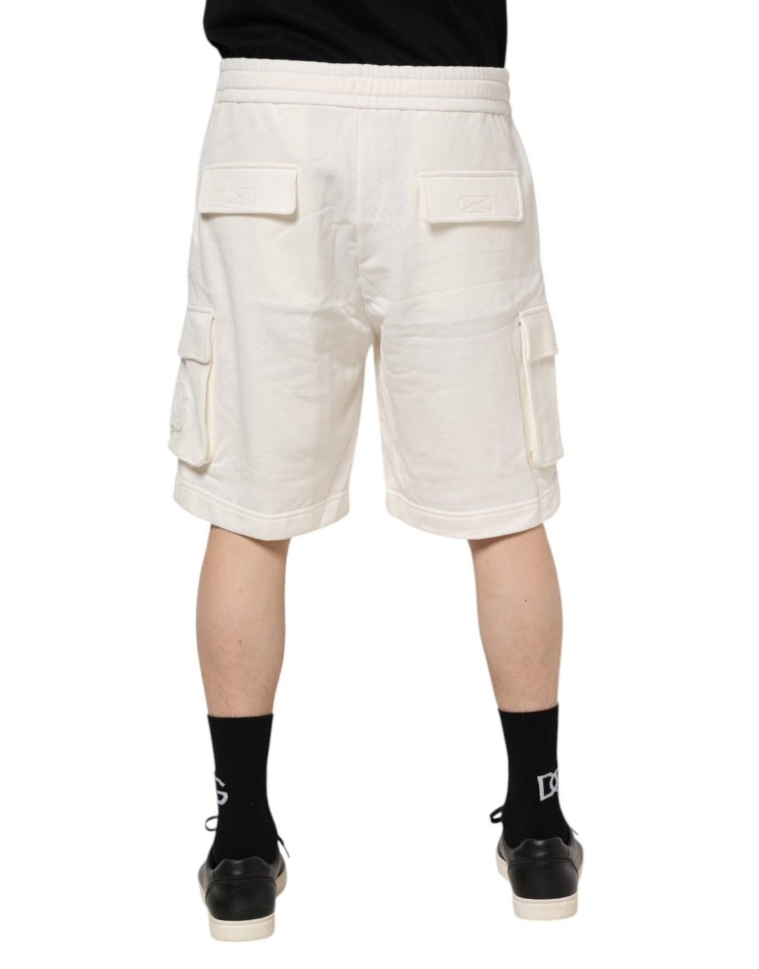 Dolce & Gabbana White Cotton Cargo Bermuda Sweatshorts Shorts - RIMODA