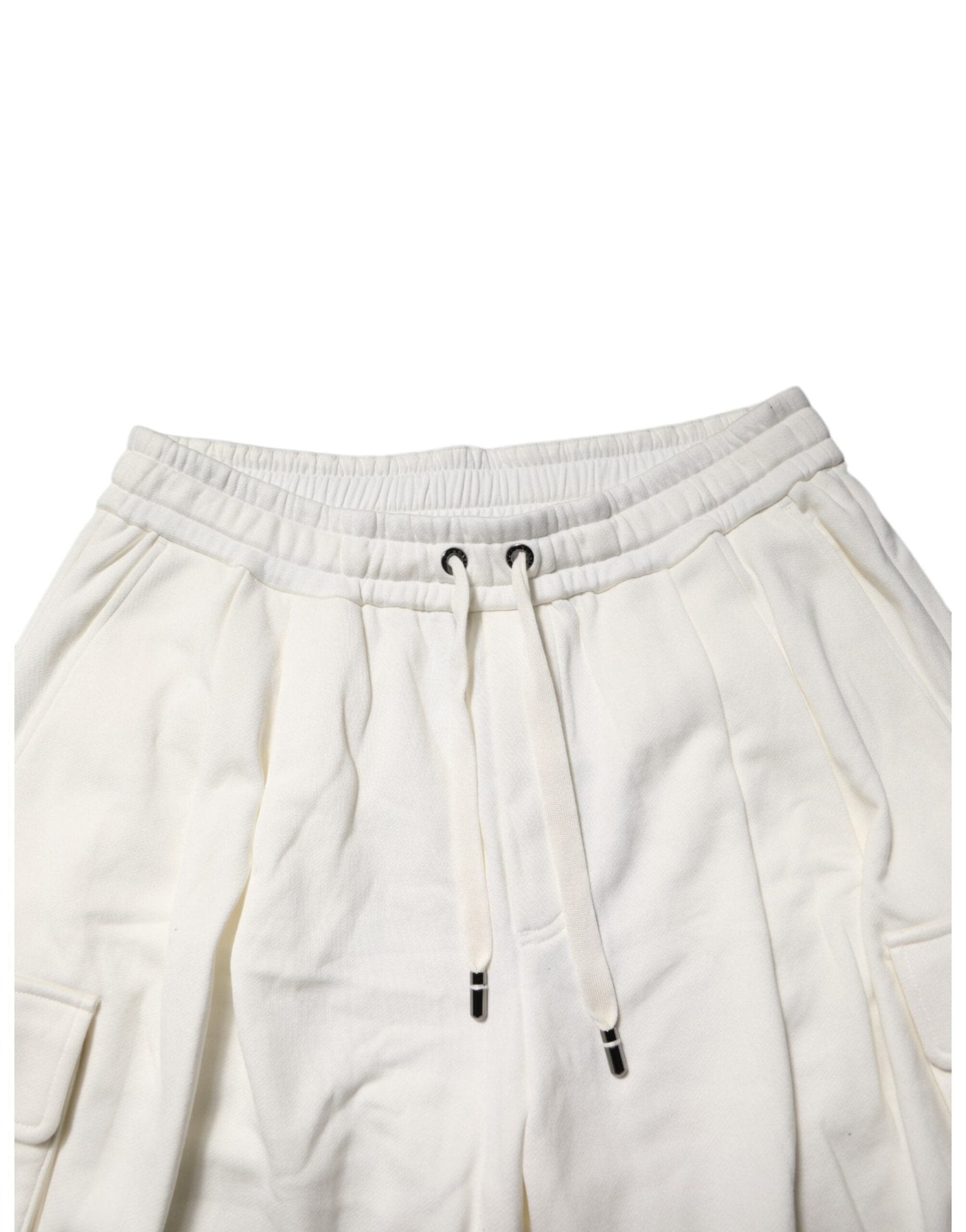Dolce & Gabbana White Cotton Cargo Bermuda Sweatshorts Shorts - RIMODA