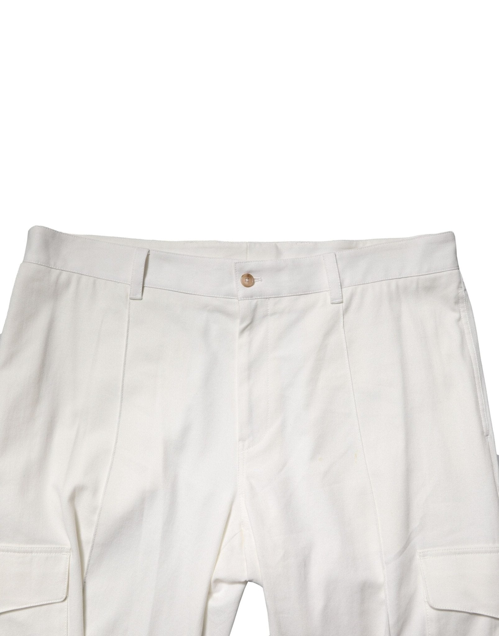 Dolce & Gabbana White Cotton Cargo Jogger Men Pants - RIMODA