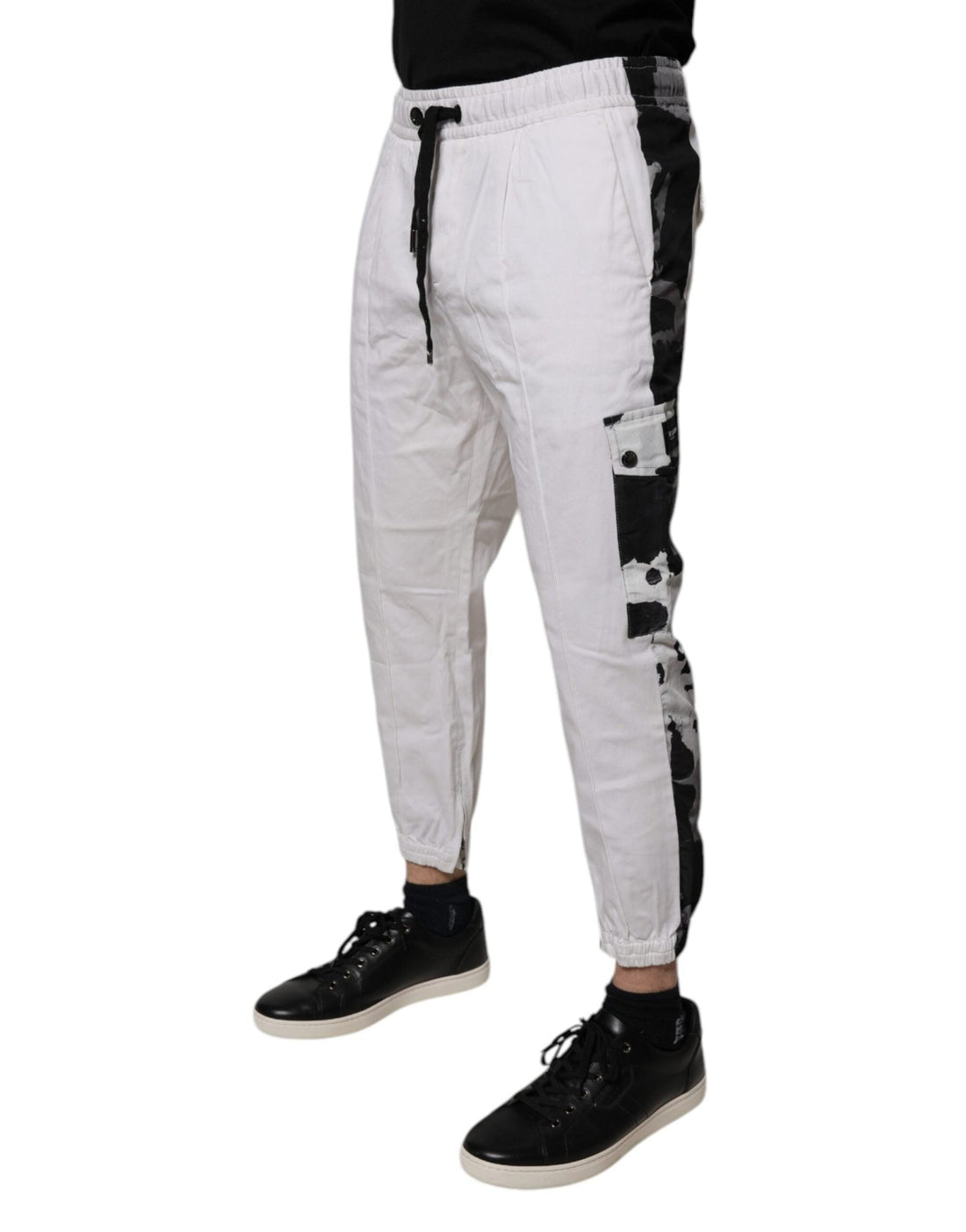 Dolce & Gabbana White Cotton Cargo Jogger Sweatpants Pants - RIMODA