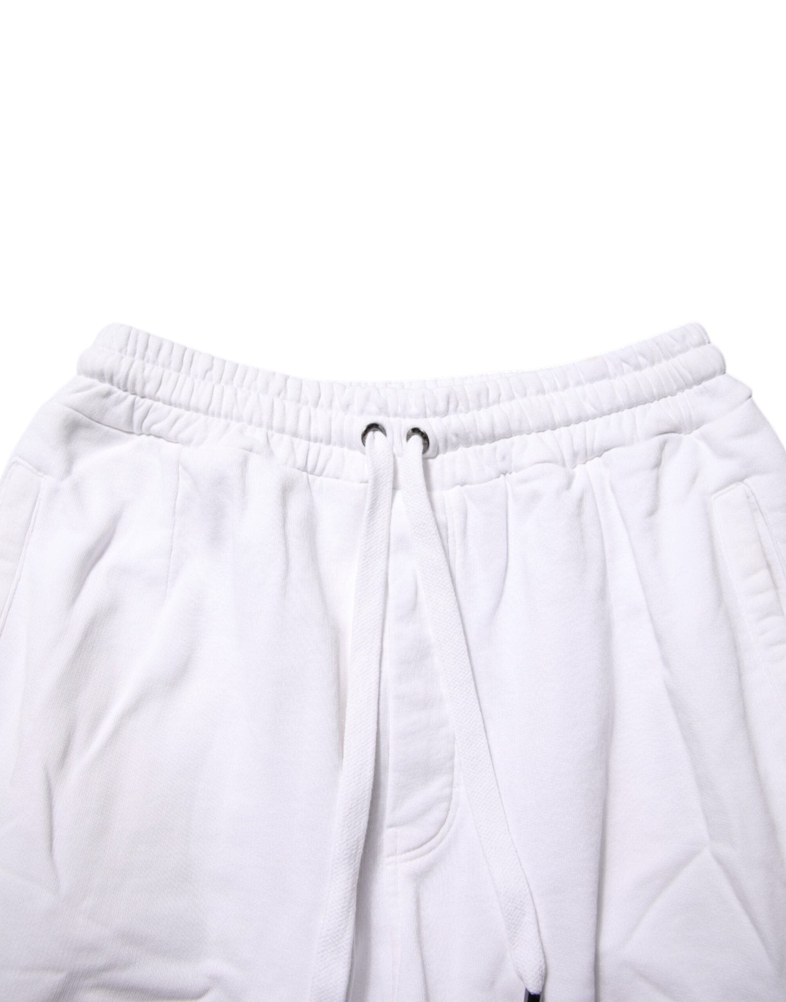 Dolce & Gabbana White Cotton Cargo Trousers Logo Patch Pants - RIMODA