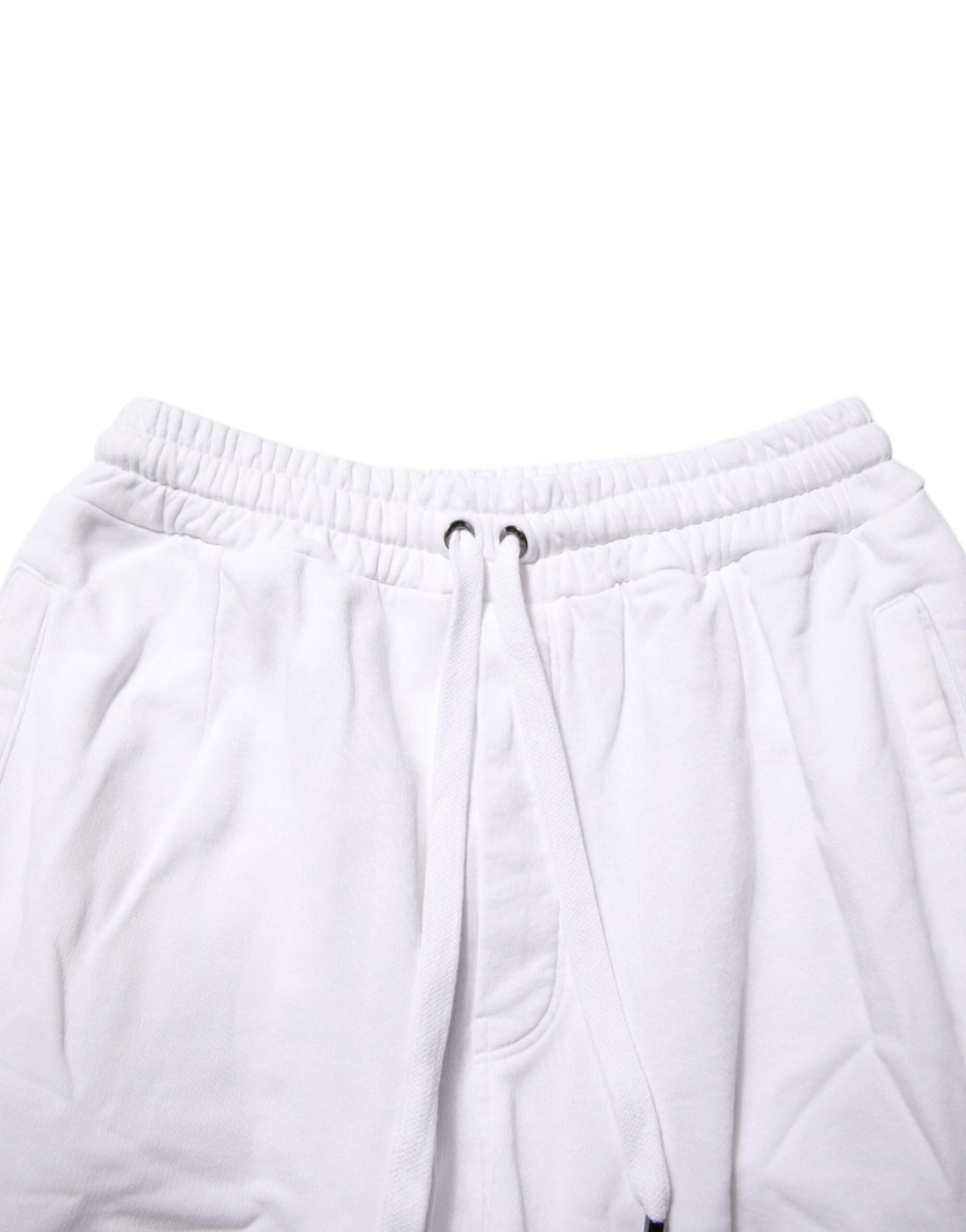 Dolce & Gabbana White Cotton Cargo Trousers Logo Patch Pants - RIMODA