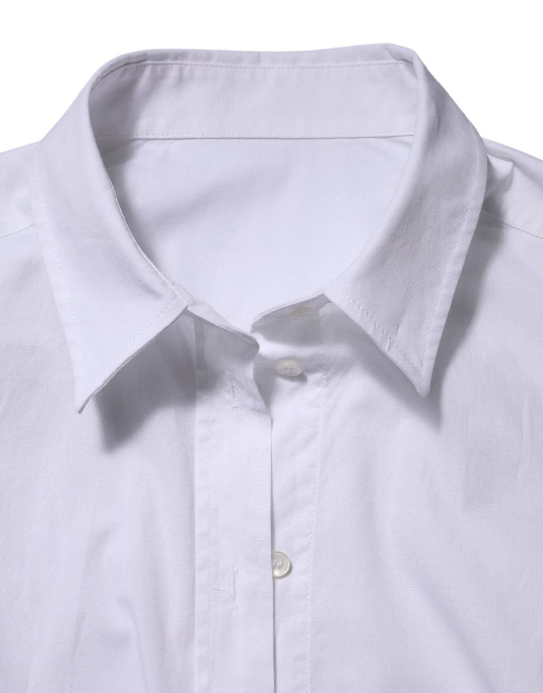 Dolce & Gabbana White Cotton Collared Buttoned Dress Shirt Top - RIMODA