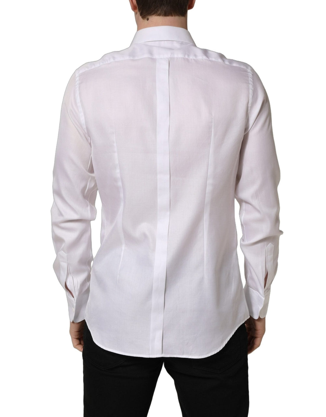 Dolce & Gabbana White Cotton Collared Dress Formal Men Shirt - RIMODA