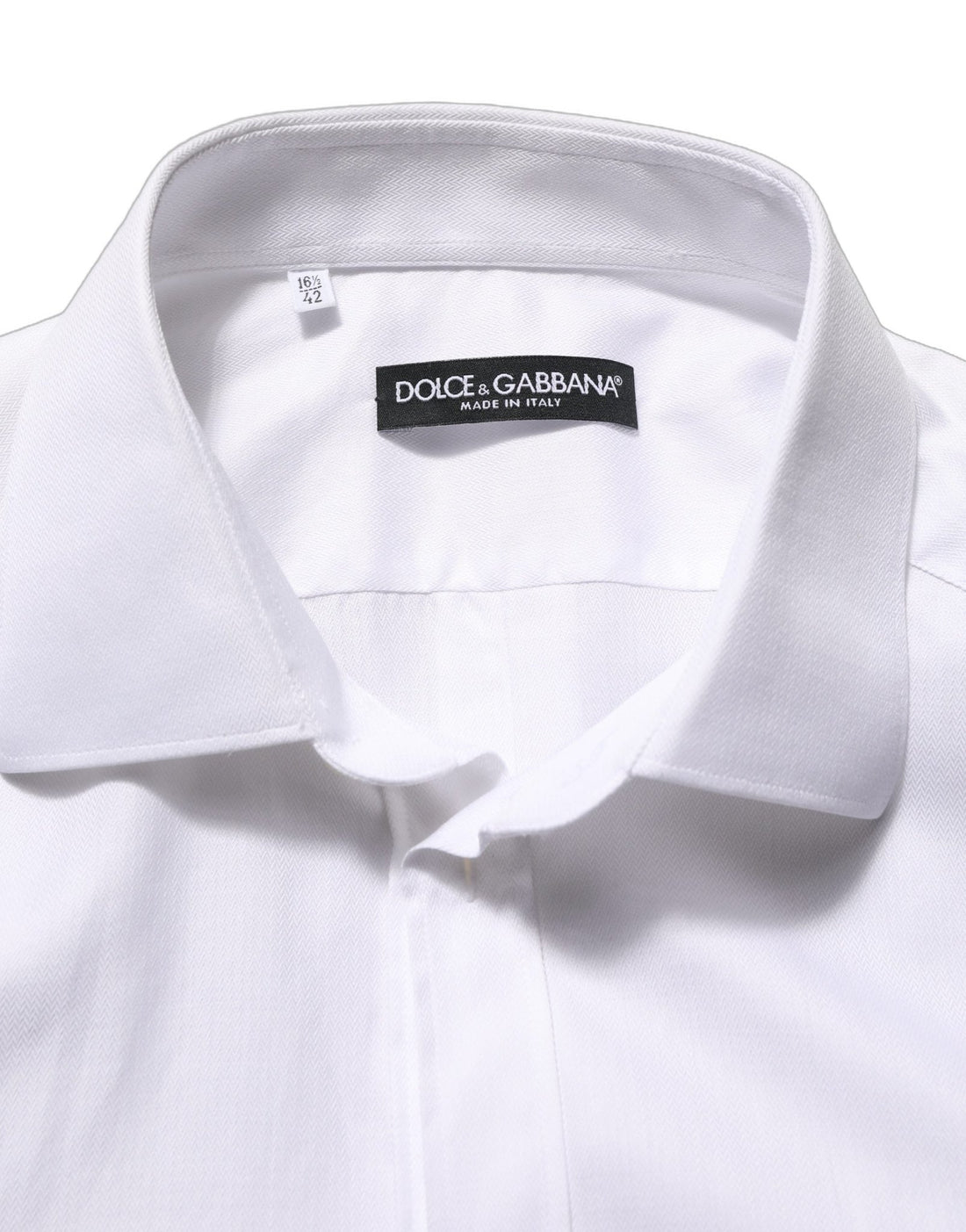 Dolce & Gabbana White Cotton Collared Dress Formal Men Shirt - RIMODA