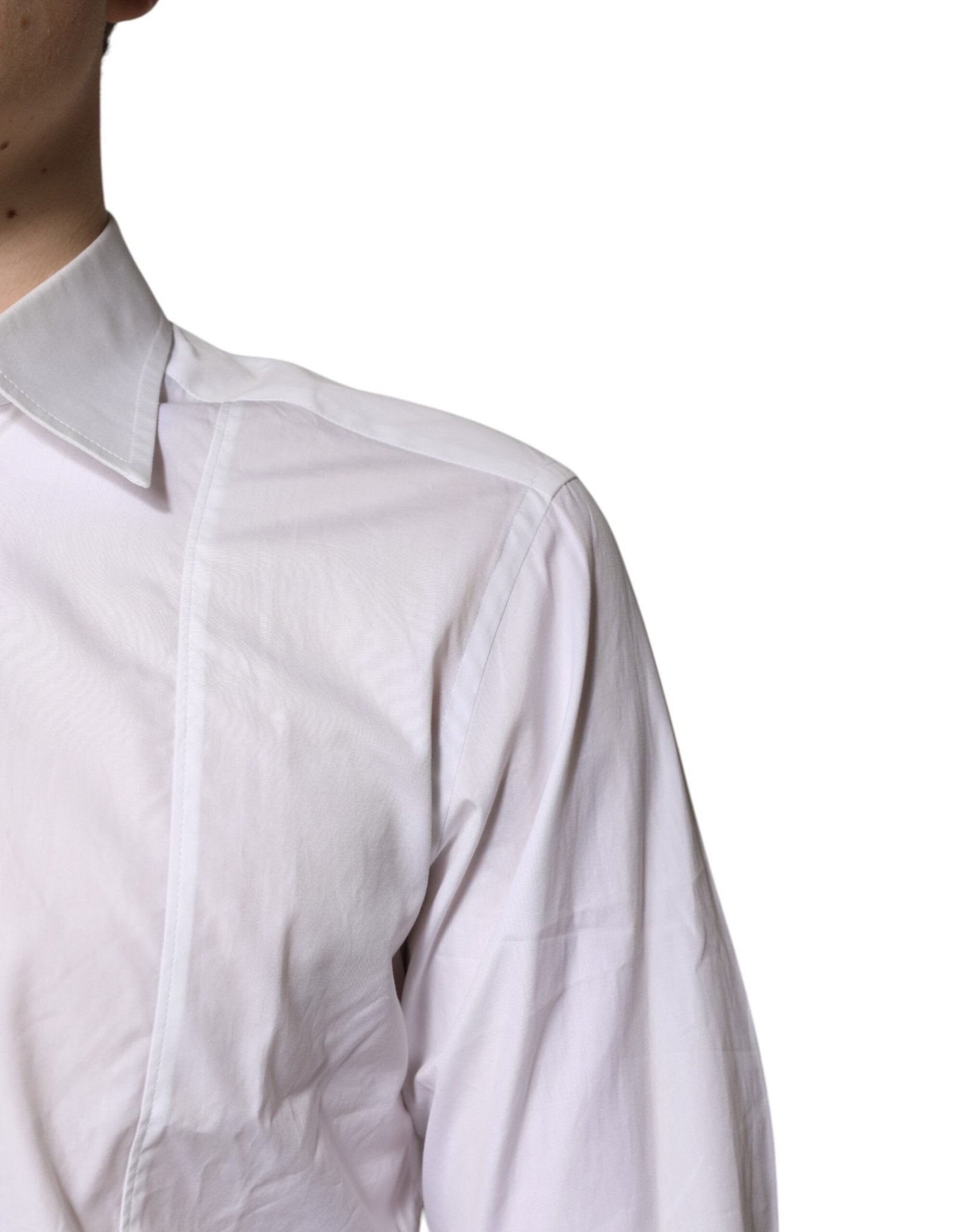 Dolce & Gabbana White Cotton Collared Dress Formal Shirt - RIMODA