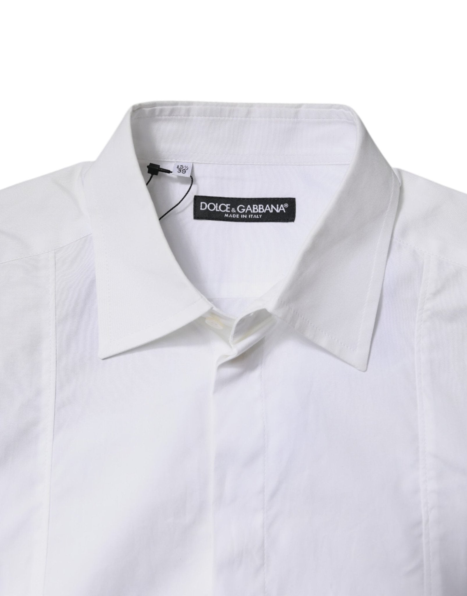 Dolce & Gabbana White Cotton Collared Dress Formal Shirt - RIMODA
