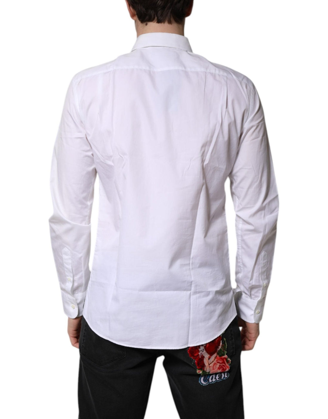 Dolce & Gabbana White Cotton Collared Dress Formal Shirt - RIMODA