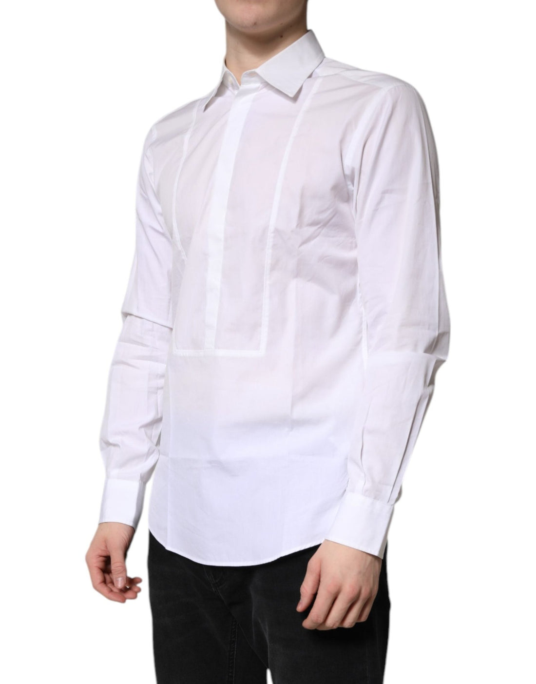 Dolce & Gabbana White Cotton Collared Dress Formal Shirt - RIMODA