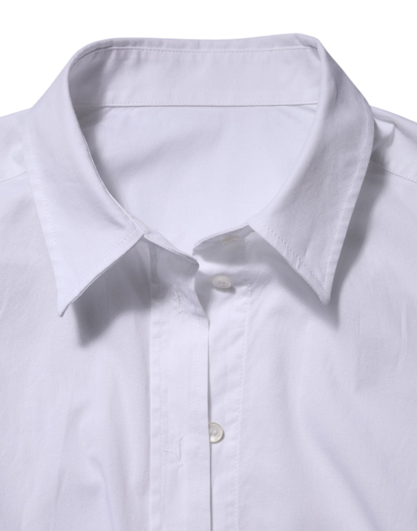 Dolce & Gabbana White Cotton Collared Dress Formal Shirt Top - RIMODA