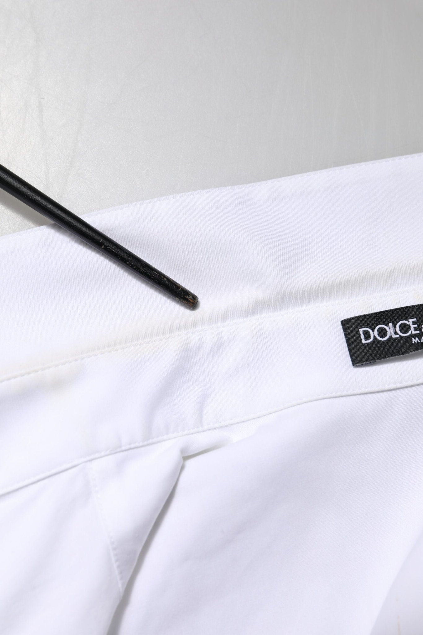 Dolce & Gabbana White Cotton Collared Long Sleeves Blouse Top - RIMODA