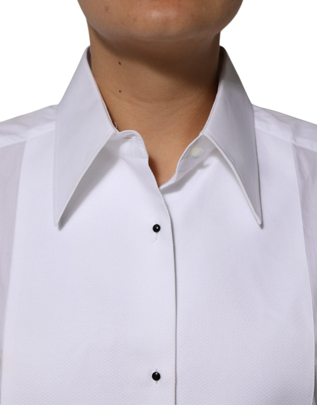 Dolce & Gabbana White Cotton Collared Long Sleeves Shirt Top - RIMODA