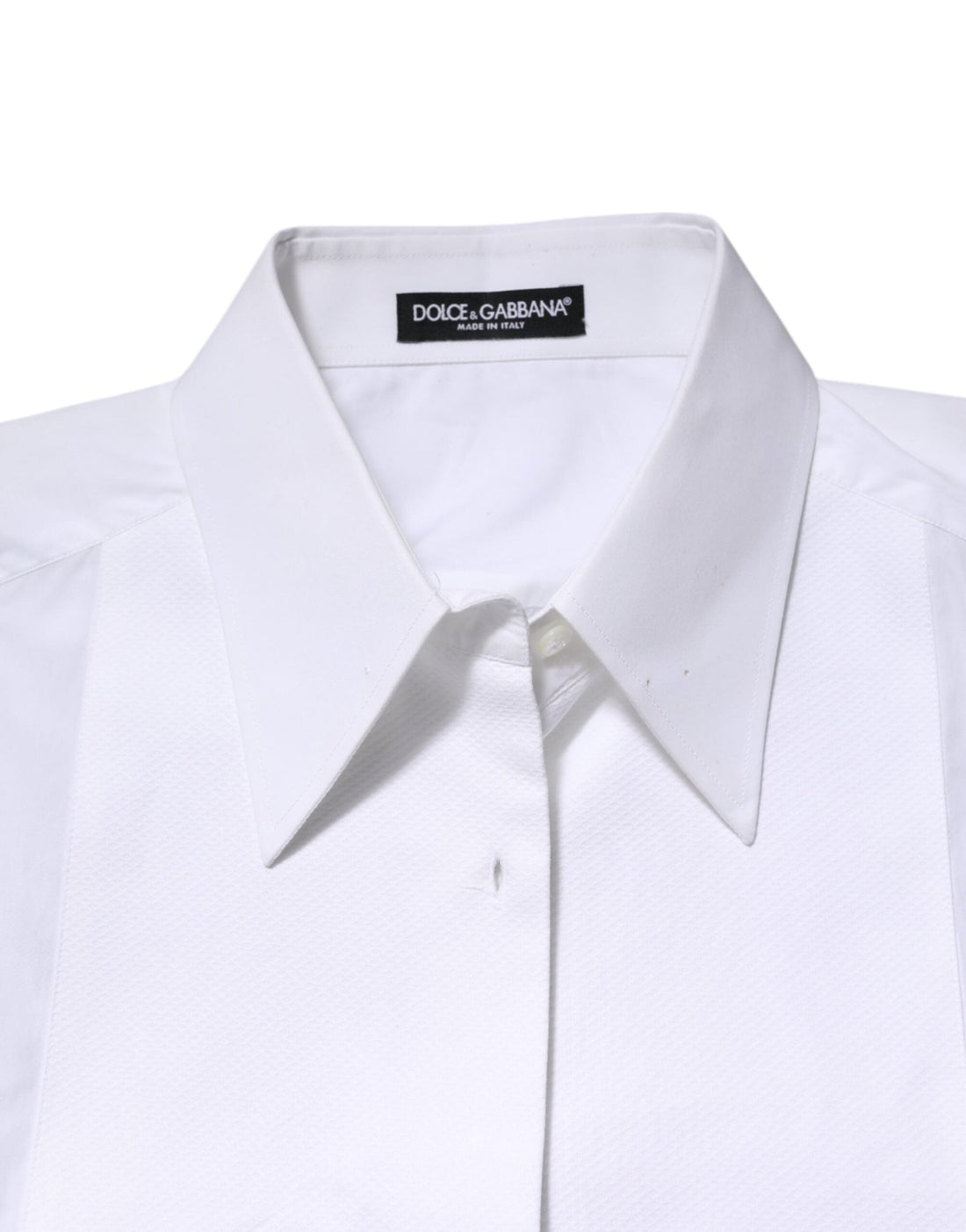 Dolce & Gabbana White Cotton Collared Long Sleeves Shirt Top - RIMODA