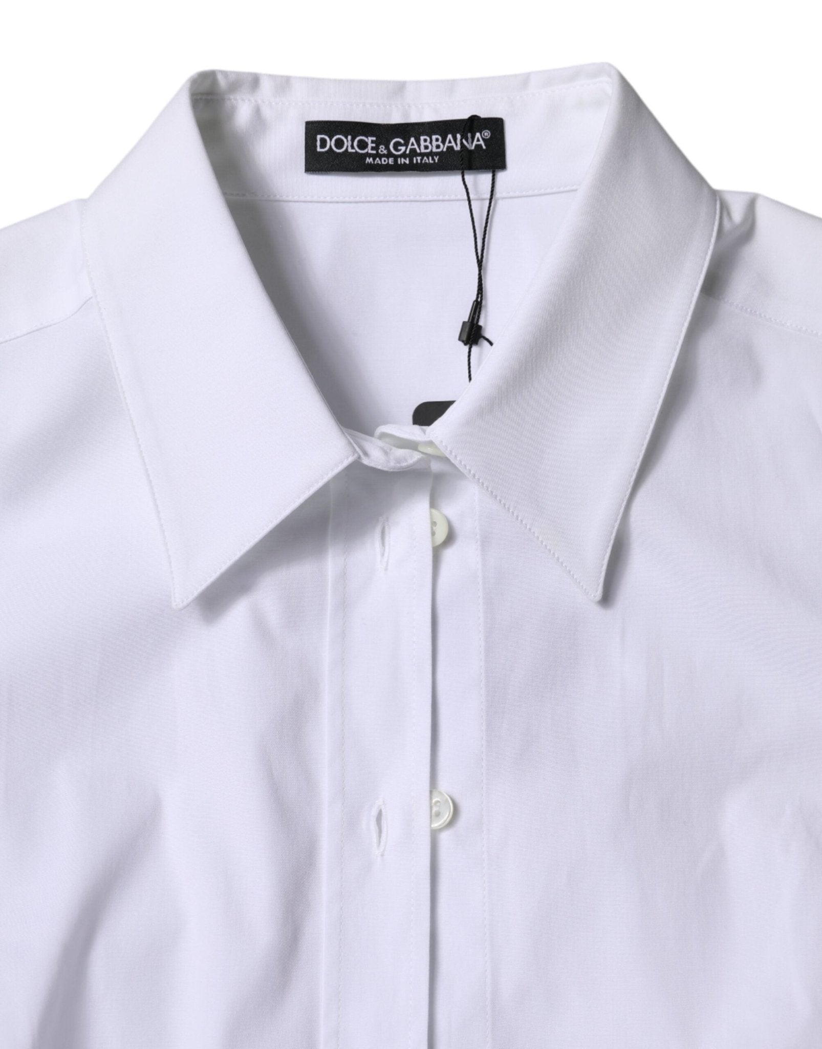 Dolce & Gabbana White Cotton Collared Long Sleeves Shirt Top - RIMODA