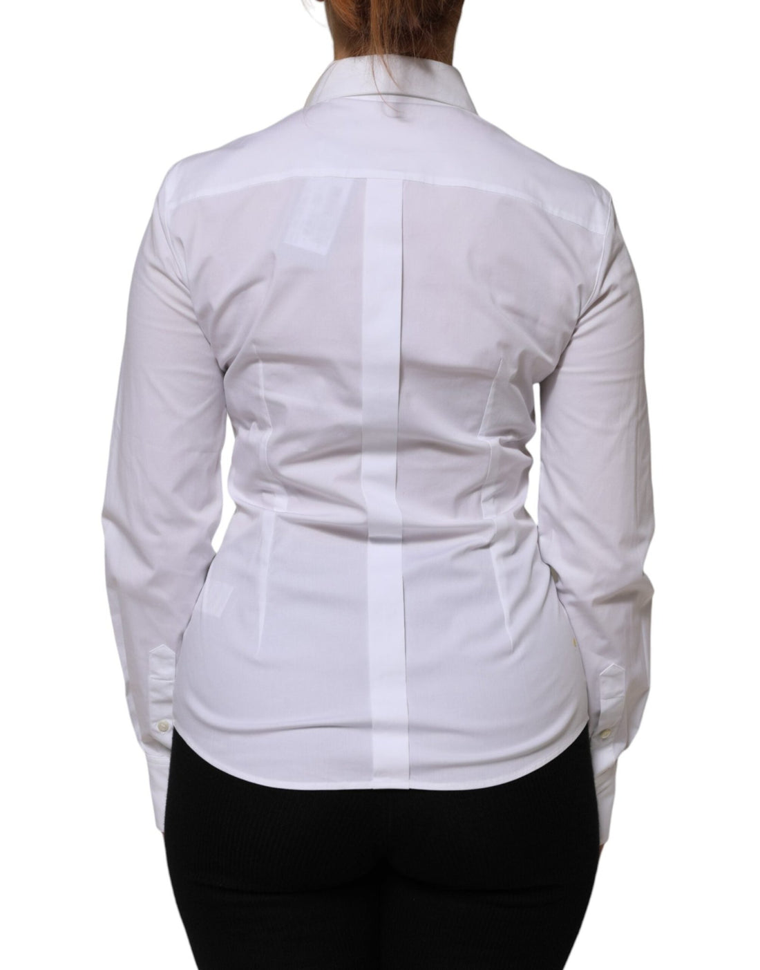 Dolce & Gabbana White Cotton Collared Long Sleeves Shirt Top - RIMODA