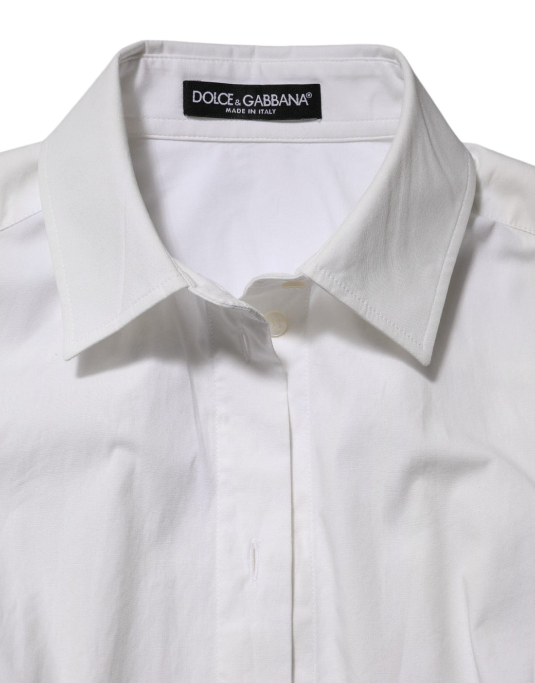 Dolce & Gabbana White Cotton Collared Long Sleeves Top Shirt - RIMODA