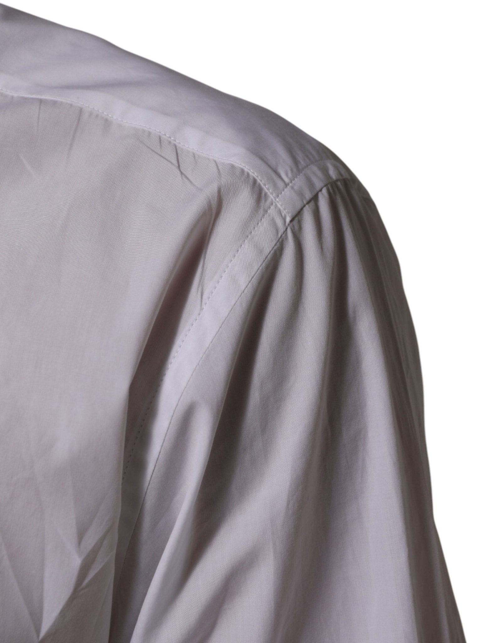 Dolce & Gabbana White Cotton Collared Men MARTINI Dress Shirt - RIMODA