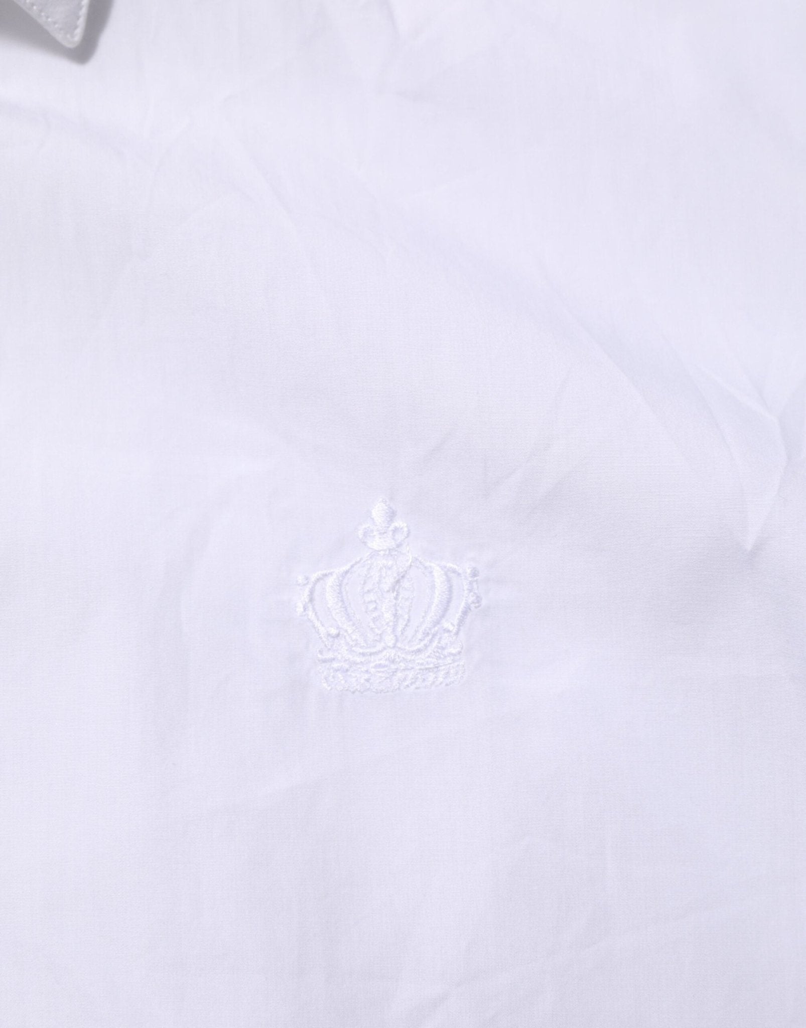 Dolce & Gabbana White Cotton Collared Men MARTINI Dress Shirt - RIMODA