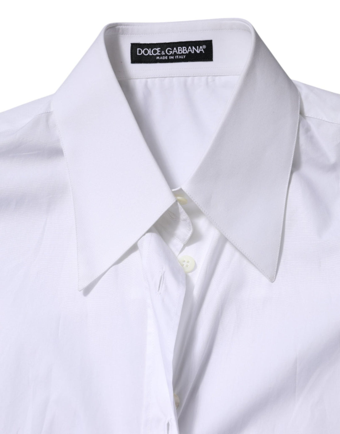 Dolce & Gabbana White Cotton Collared Shirt Long Sleeve Top - RIMODA
