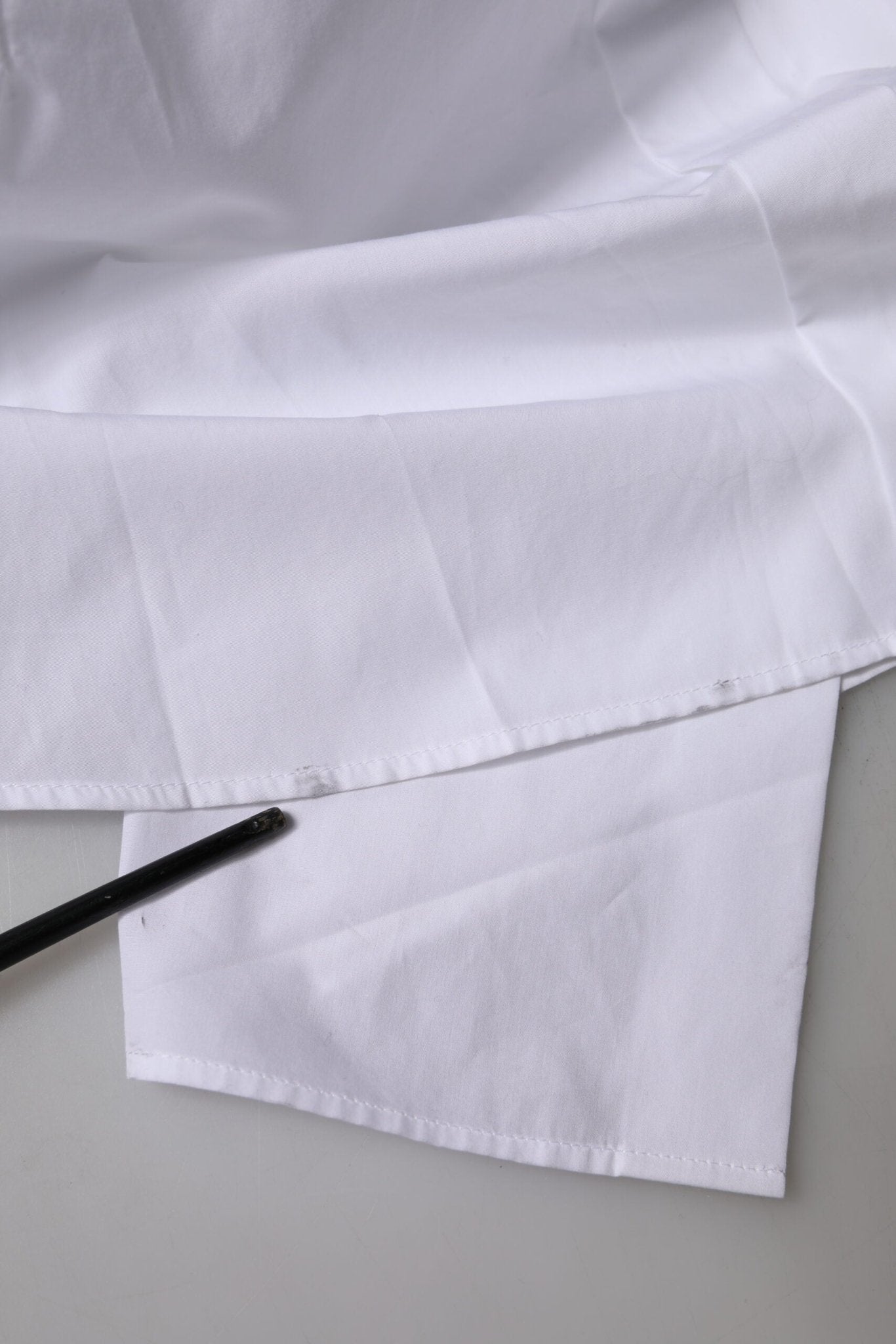 Dolce & Gabbana White Cotton Collared Short Sleeves Top - RIMODA