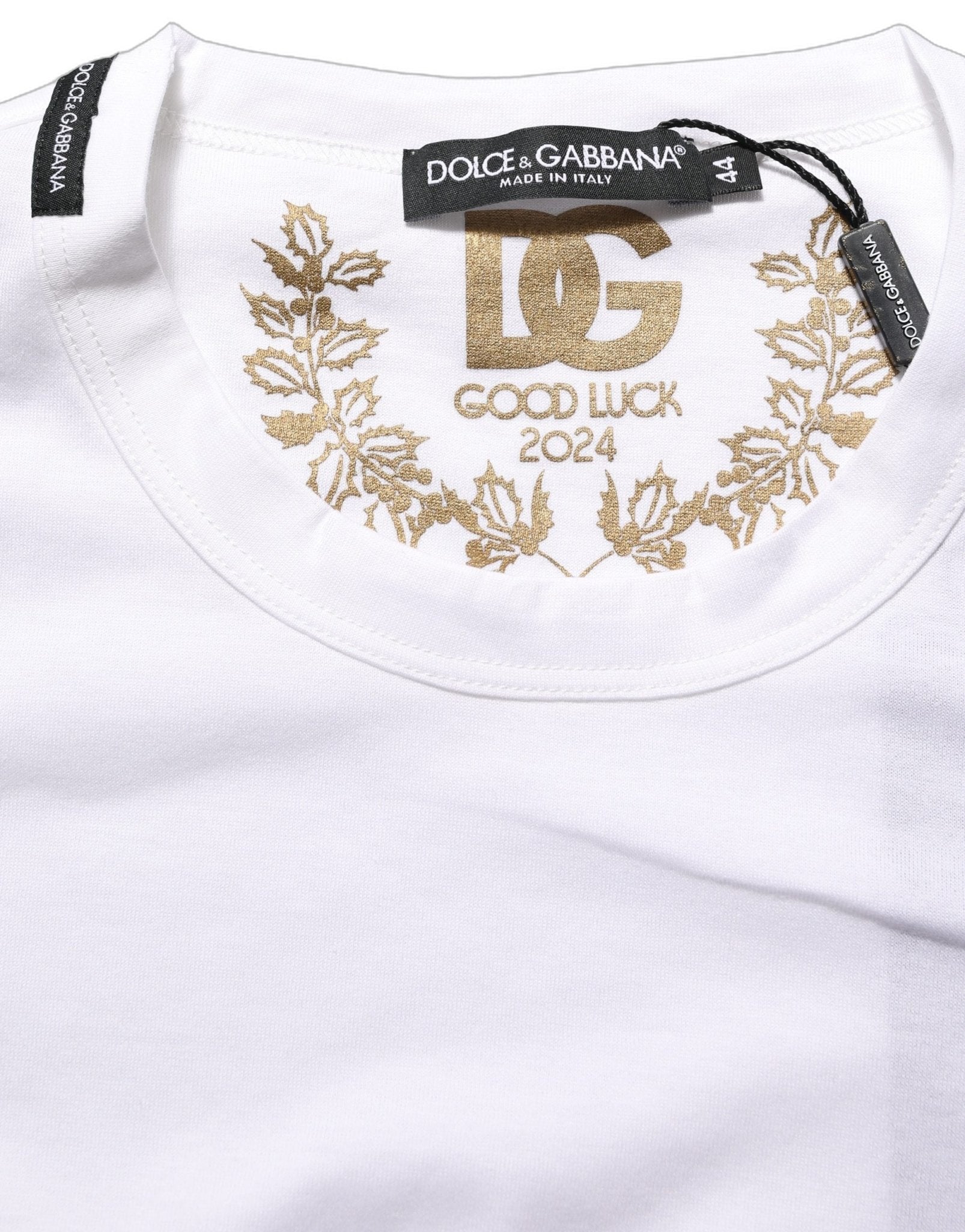 Dolce & Gabbana White Cotton Crew Neck Short Sleeves T-shirt - RIMODA