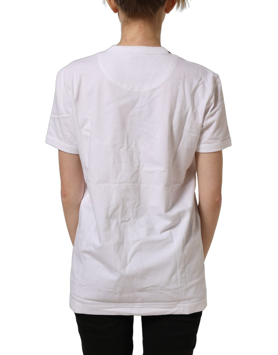 Dolce & Gabbana White Cotton Crew Neck Short Sleeves T-shirt - RIMODA