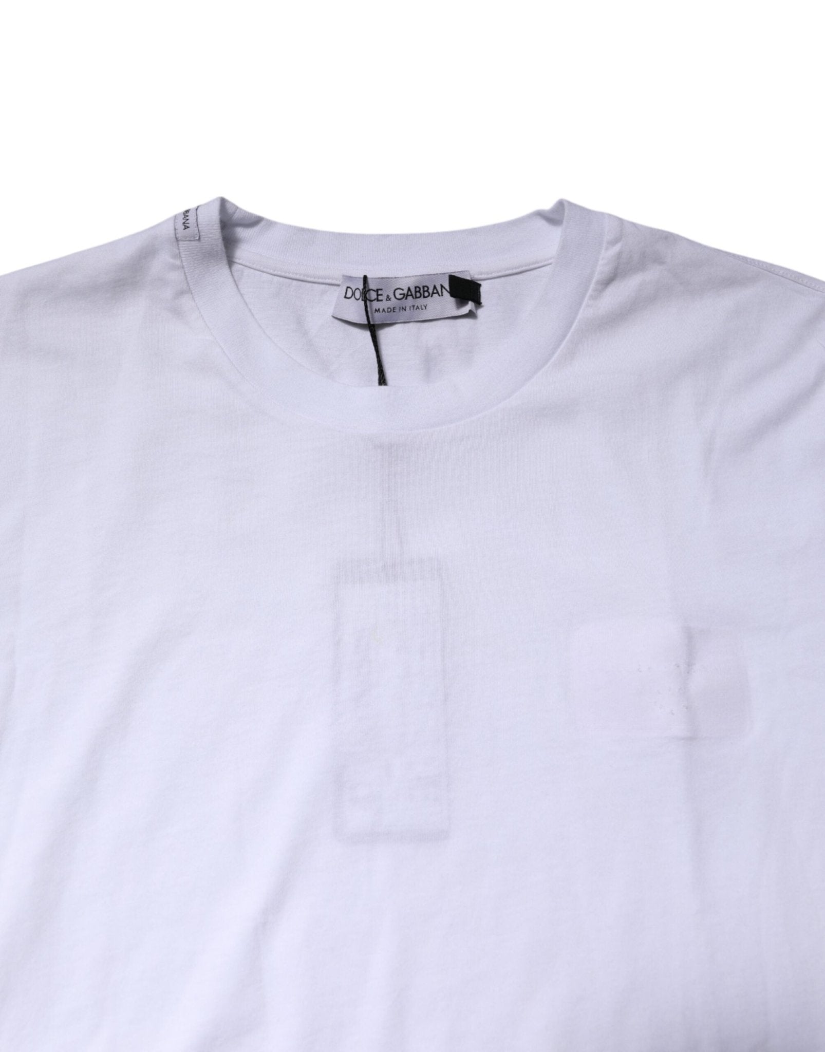 Dolce & Gabbana White Cotton Crew Neck Short Sleeves T-shirt - RIMODA