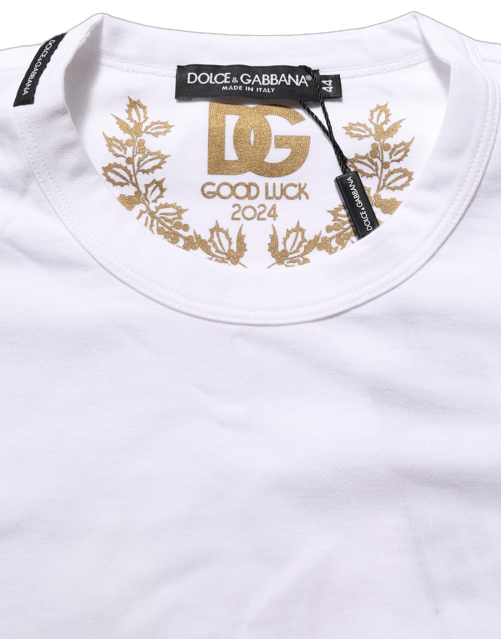 Dolce & Gabbana White Cotton Crew Neck Short Sleeves T-shirt - RIMODA