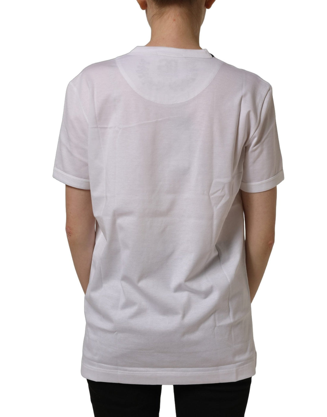 Dolce & Gabbana White Cotton Crew Neck Short Sleeves T-shirt - RIMODA