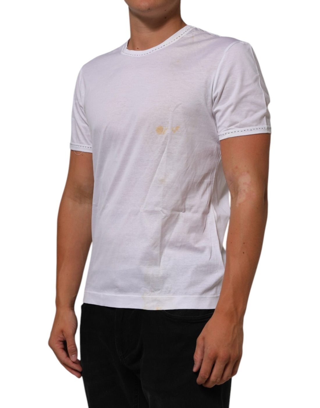 Dolce & Gabbana White Cotton Crew Neck Underwear Tee T-shirt - RIMODA