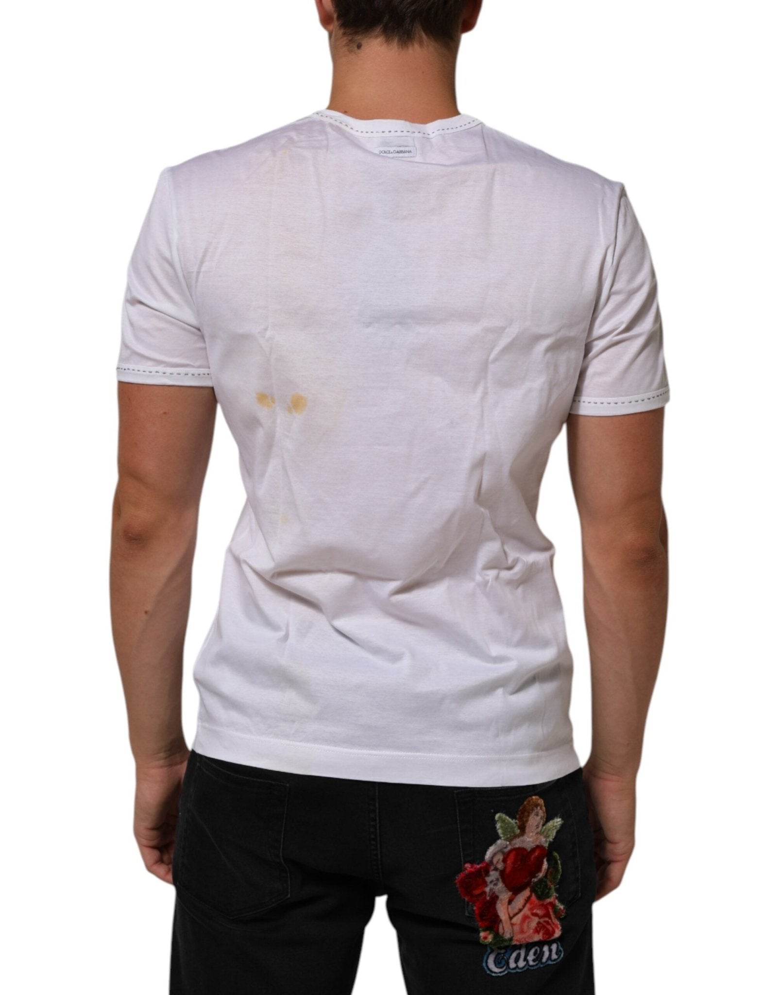 Dolce & Gabbana White Cotton Crew Neck Underwear Tee T-shirt - RIMODA