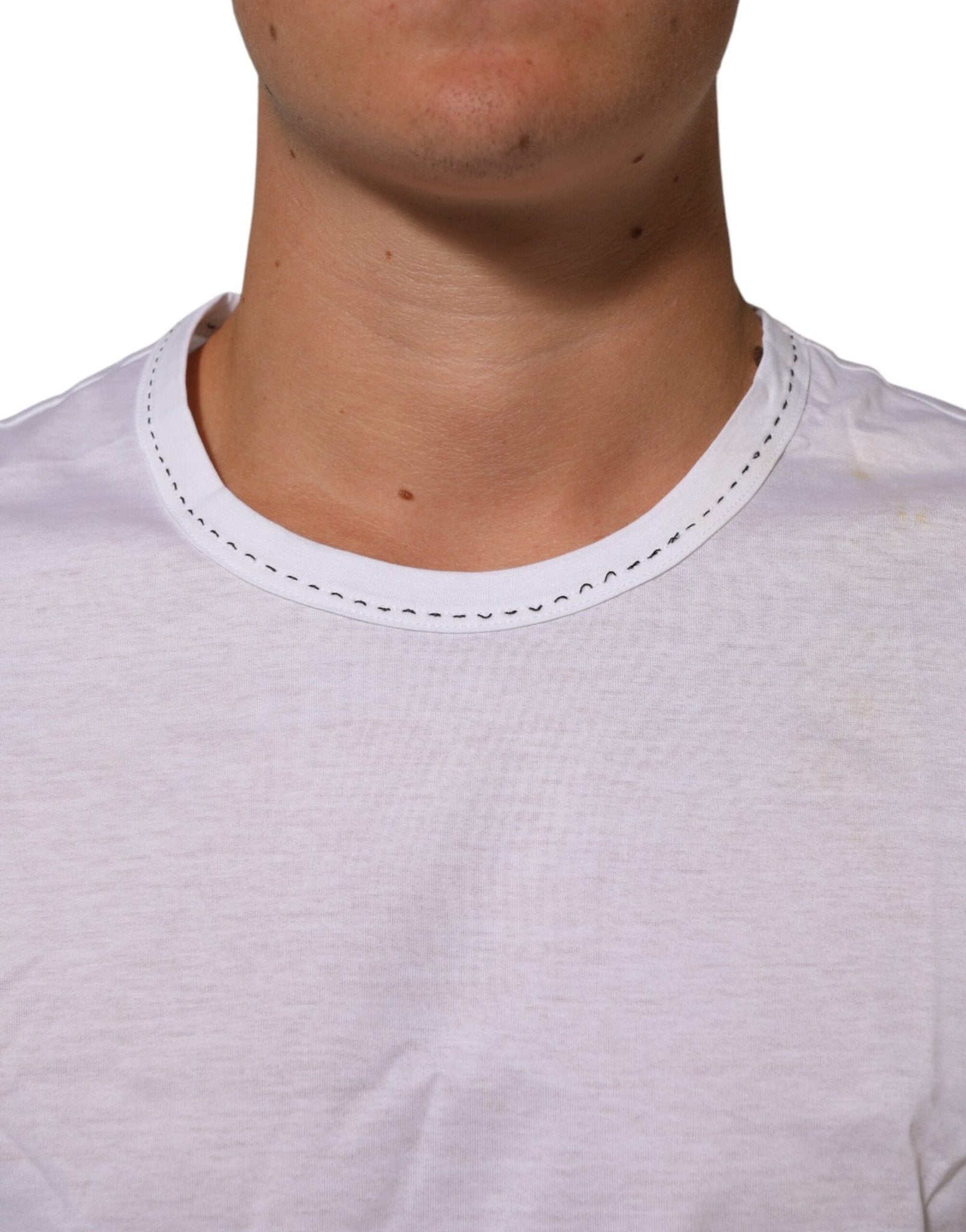 Dolce & Gabbana White Cotton Crew Neck Underwear Tee T-shirt - RIMODA