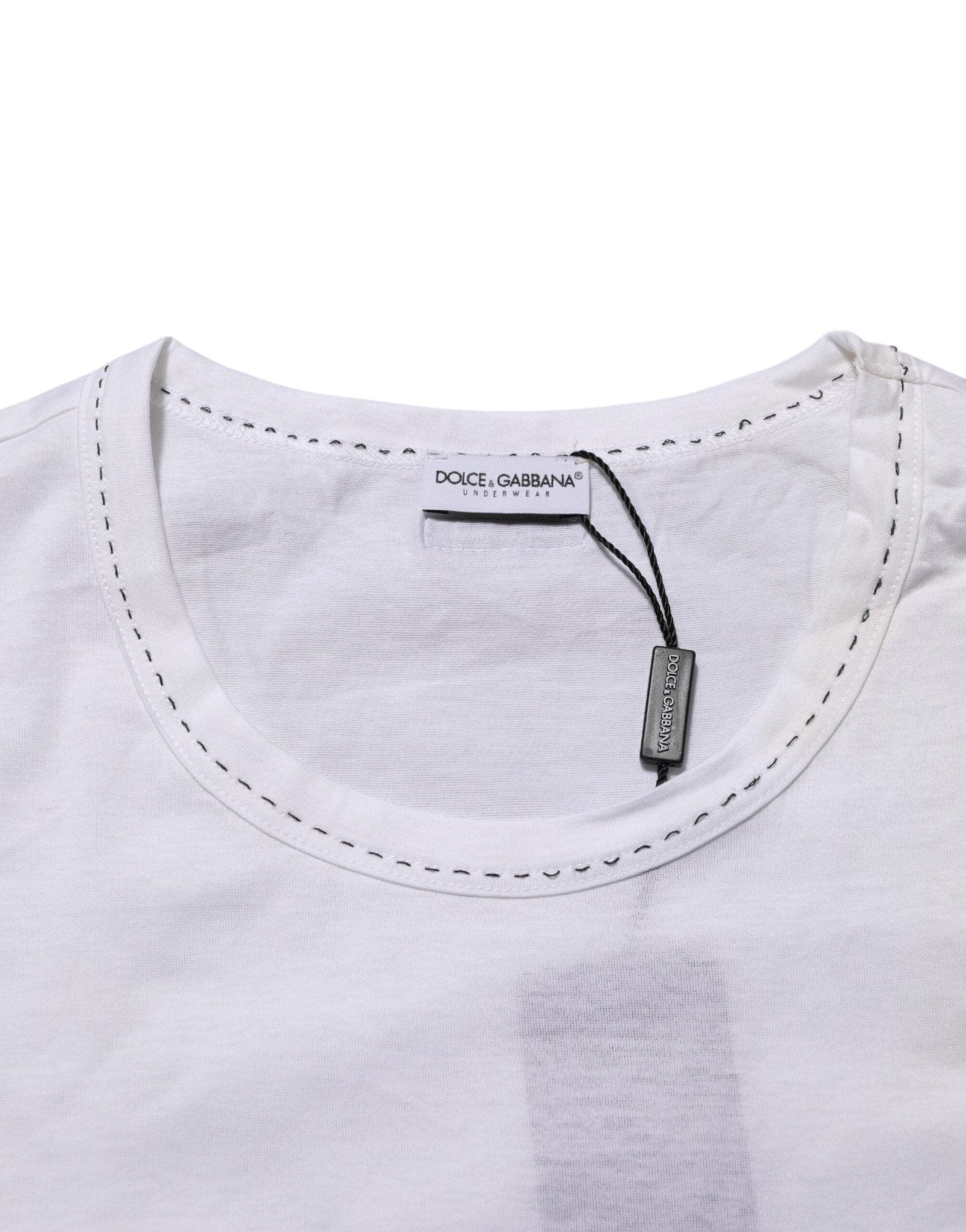 Dolce & Gabbana White Cotton Crew Neck Underwear Tee T-shirt - RIMODA