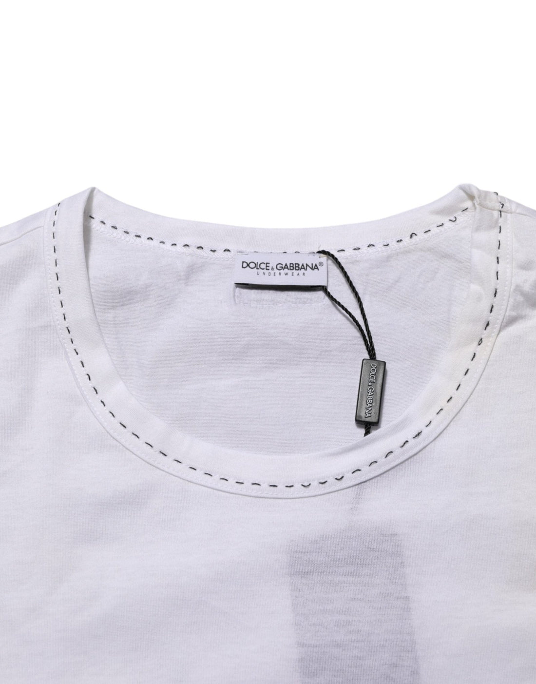Dolce & Gabbana White Cotton Crew Neck Underwear Tee T-shirt - RIMODA