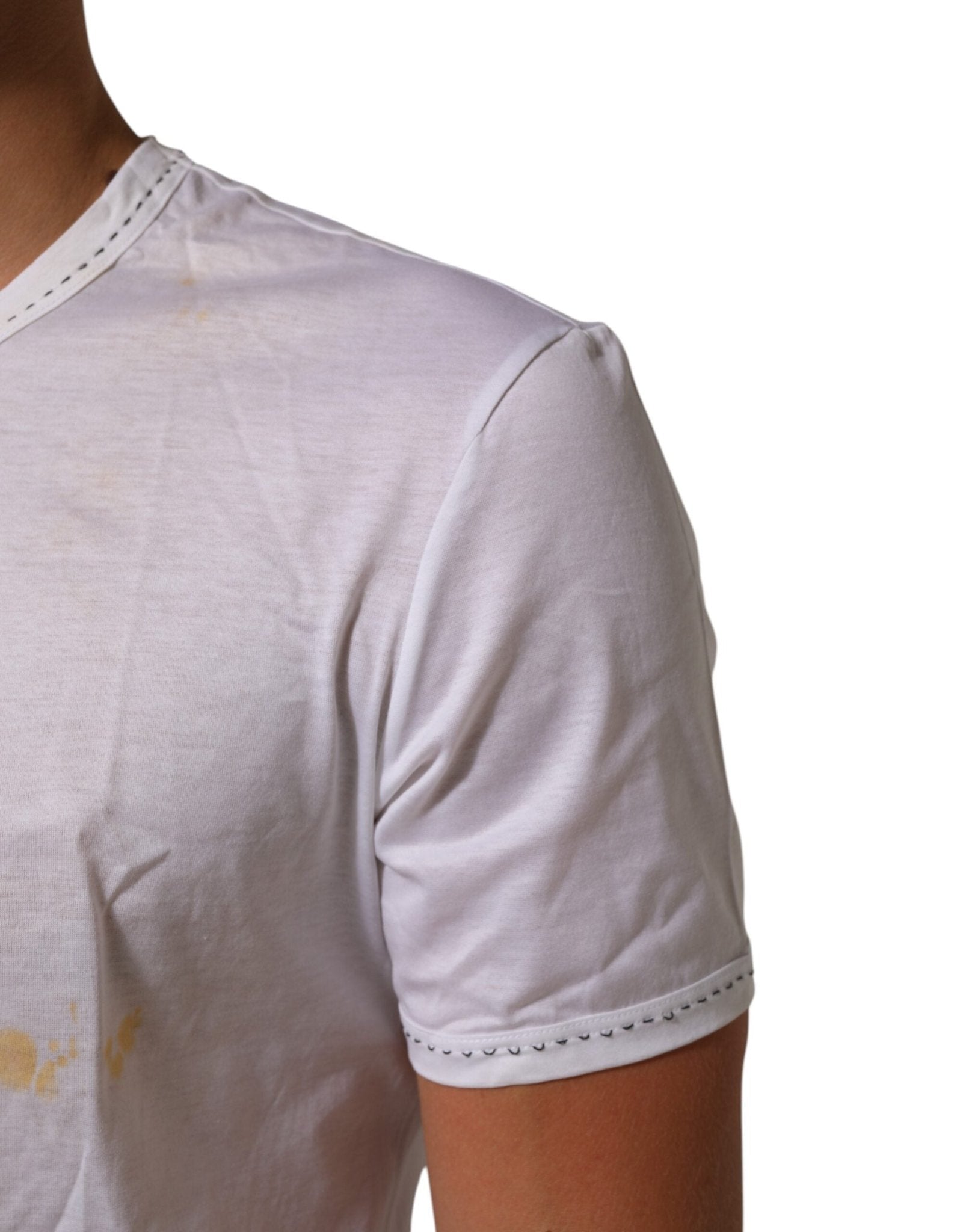 Dolce & Gabbana White Cotton Crew Neck Underwear Tee T-shirt - RIMODA